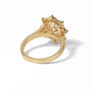 Anillo de moissanita de alta calidad Anillo de bodas personalizado de plata esterlina Anillos de moissanita certificados de corte ovalado - Product Image 2