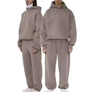 Sudadera con capucha recortada con hombros caídos de algodón para hombre, ropa de calle, sudaderas con capucha para hombre, ropa de gran tamaño 2025 - Product Image 1