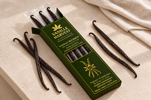 Vanille Harvest Vanille Premium Madagascar Bourbon Planifolia, gousses de vanille séchées, 10 gousses, 18-21 cm, emballées individuellement, 24 mois - Product Image 6