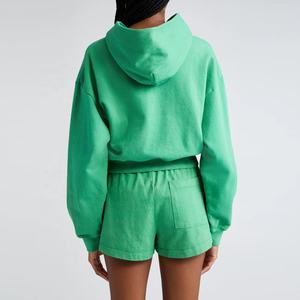 Survêtement d'hiver pour femmes personnalisé Plus 100% coton taille XS hauts pullover à capuche broderie en chenille imprimé bouffant pantalon de survêtement tricoté - Product Image 4