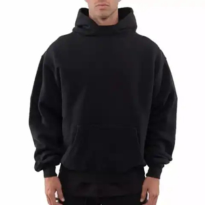 Sweat-shirts à capuche pour hommes en gros personnalisés, à manches longues, pull-over, meilleur imprimé tendance sur du coton 100% uni, respirant - Product Image 5