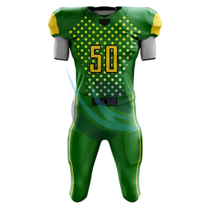 Conjuntos de camisetas de fútbol americano Ropa deportiva con cuello en V Kits de uniformes de fútbol americano con diseño de sublimación Tarifa al por mayor - Product Image 1