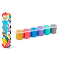 Ensemble de 6 peintures acryliques de 25ml dans des couleurs métalliques attrayantes pour la peinture de bricolage sur papier de toile de verre