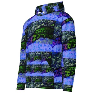 สเวตเชิ้ตแบบสวมหัวพิมพ์ลายทั้งตัวสำหรับผู้ชายและผู้หญิงเสื้อมีฮู้ดซับลิเมตสี - Product Image 5