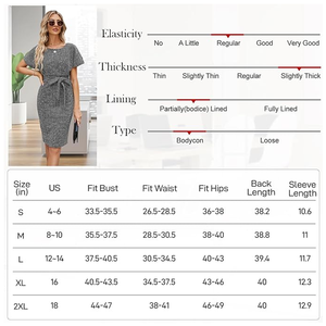 ชุดเดรสทรงดินสอผ้าทวีดของผู้หญิงชุดเดรสทำงานผ้าเครปเอวโค้งสำหรับนักธุรกิจที่สง่างาม - Product Image 6