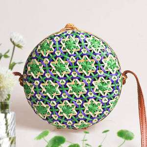 Sacs à main 100% bambou, tissés à la main, sac naturel, sac bandoulière coloré, prix de gros bon marché - Product Image 4