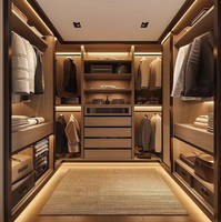 Prima Armoire à vêtements haut de gamme Systèmes de placards Conception de meubles Chambre à coucher de luxe personnalisée Grand dressing en bois