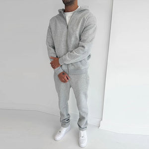 Conjunto Deportivo Personalizado de Alta Calidad, Traje de Chándal de Algodón con Diseño en Relieve y Cierre de Cremallera - Product Image 5