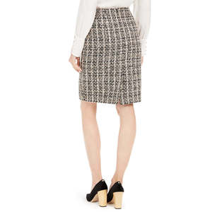 Gonna in Tweed Beige Scuro Taglia 6 da Donna Calvin Klein, Stile Confortevole con Paillettes, Silhouette a Tubino per l'Ufficio - Product Image 2