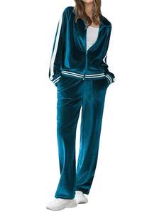 Wholesale Custom Winter Embroidered Casual <b>Velvet</b> 100% Cotton Sweatsuit Men's <b>Hoodie</b> and Sweatpants Sets Jogger Zip-Up <b>Hoodie</b> - Product Image 1
