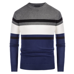 Nouveauté Automne Pulls décontractés pour hommes à col rond Teinture unie Personnalisé Haute qualité Longueur standard Faible MOQ - Product Image 2