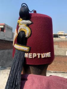 Fez SHRINER marron avec broderie à la main TEMPLE NAM - Product Image 2