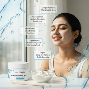 Masque facial en poudre à l'acide hyaluronique végétalien, format voyage |   Soins de la peau à base de plantes pour une hydratation profonde et un effet repulpant - Product Image 3