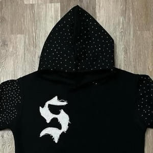 Sudaderas con Capucha para Hombre, Diseño Nuevo, Más Vendidas, de Algodón Mezclado, a la Moda, con Pedrería y Bordado Desgastado, para Adultos - Product Image 5