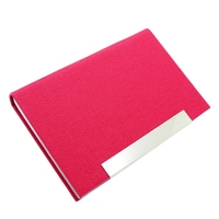 Estuche personalizado de tarjetero promocional de cuero PU para tarjetas de visita