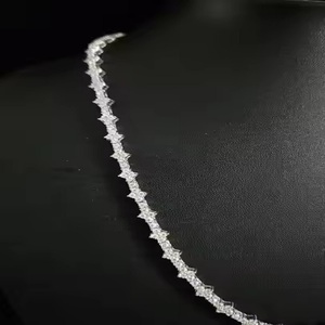 Dernière chaîne de rappeur en argent de style cubain pour hommes 10/14/18K plaqué or blanc chaîne de corps à la mode en diamant Moissanite - Product Image 4