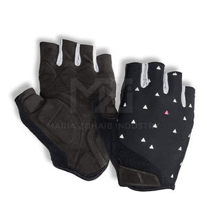 Gants de vélo en cuir unisexes personnalisés, demi-doigts, dernier style, best-seller - Product Image 1