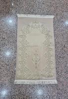 Tapis de prière musulman en coton turc, fabriqué à la machine, durable, antimicrobien, lavable, motif original pour les voyages, le camping, la maison et la voiture