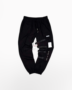 OEM personalizado de cintura alta de los hombres Jogger pantalones de nailon de carga cortavientos con botón de cierre de mosca logotipo impreso ropa táctica para hombre - Product Image 1
