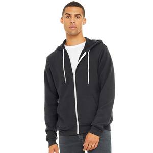 Bella Canvas Unisex Style New White Zipper Black 100% Cotton Full-Zip Sweats à capuche légers pour homme - Product Image 3