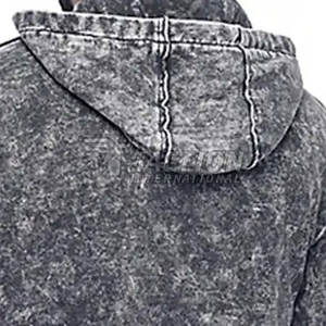Sudaderas con capucha de lavado ácido básicas de diseño popular para hombres para adultos Ropa de hombre de último diseño Sudadera con capucha ligera - Product Image 5