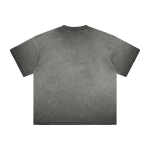 Camiseta Larga Unisex con Efecto Ácido, 100% Algodón, Estilo Urbano, Diseño Vintage Lavado, Patrón Liso, Ringer para Hombre, Ropa Casual - Product Image 2