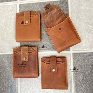 กระเป๋าสตางค์ผู้ชายหนังแท้กระเป๋าสตางค์ออกแบบใหม่หนังแท้แฟชั่นสีน้ําตาลผู้ถือบัตรเครดิตเงินสดของขวัญสําหรับเขา - Product Image 1