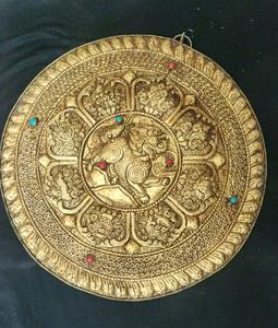 เนปาลโลหะหัตถกรรมประติมากรรมศิลปะโลหะS TuddedศาสนาพุทธMandalaทิเบตทองแดงและของสะสมทองอินเดีย - Product Image 5