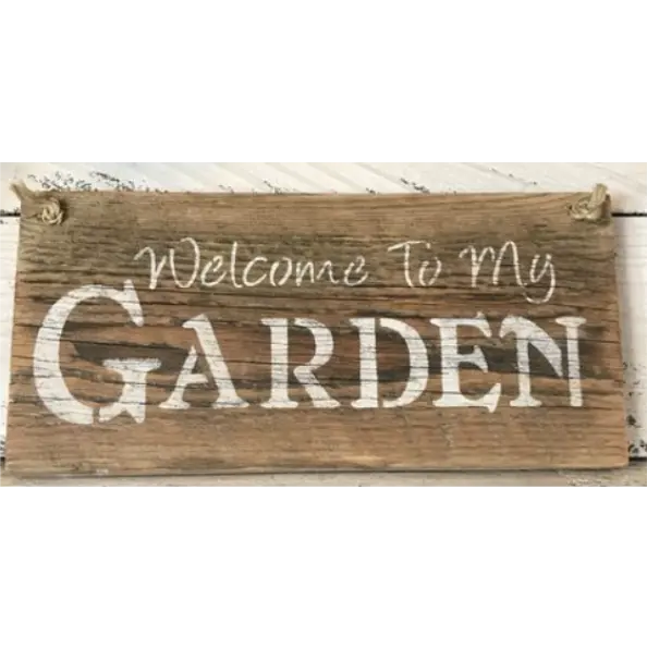 New Arrival Wooden Garden Plaque Natural Finished White Inlay Customize Garden Sign for wall decoration wall hanging wall Art