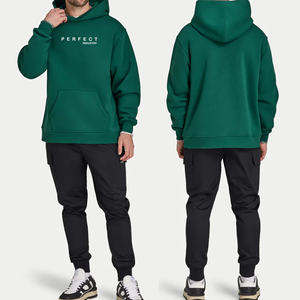 Survêtements coupe classique, molleton de coton épais de haute qualité, couleur unie, ensemble de sweat-shirt pour homme avec logo personnalisé, ensembles de jogging - Product Image 3