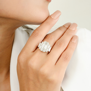 100% bague de mariage en diamant naturel forme mixte unisexe paramètres de grappe or blanc 18 carats nouvellement fait à la main Collection bijoux étincelle - Product Image 2