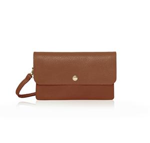 Bolso Bandolera con Solapa y Botón a Presión, Estilo Cartera Compacta - Cuero Genuino Italiano - Hecho a Mano - PS530 - Product Image 1
