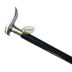 Bâton de marche en bois fait à la main de qualité supérieure avec incrustation en laiton poignée de dauphin de derby/cannes de marche avec poignée en laiton - Product Image 1