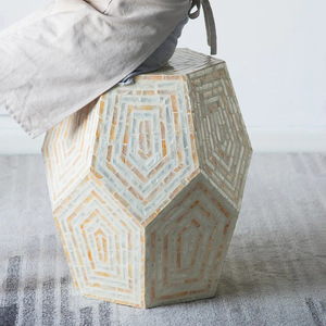 โต๊ะข้างเตียงทำจากไม้อุปกรณ์เสริมสำหรับห้องนอนทรงเรขาคณิตโต๊ะข้างเตียงสำหรับแม่ไข่มุก - Product Image 4