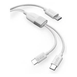 TECABLETCC2IN1 Cable Divisor USB-C Blanco de 60W, 1.5m, Accesorios USB - Product Image 1