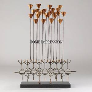 Nuevo patrón de llegada de metal resistente hecho aspecto atractivo escultura decorativa para el hogar del fabricante indio a un precio impresionante - Product Image 3