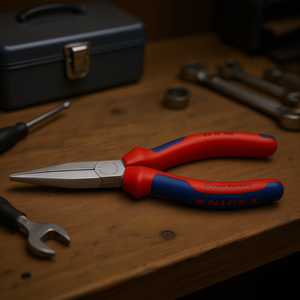 สำหรับคีมปากยาวของ Knipex ที่มีด้ามจับหลายส่วนเคลือบโครเมียม ขากรรไกรทรงสี่เหลี่ยมคางหมู และพื้นผิวจับแบบมีร่อง - Product Image 3
