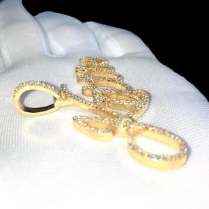 Collar con Colgante Personalizado de Diamante Moissanite VVS, Plata de Ley 925, Estilo Hip Hop, Letras con Incrustaciones de Diamantes, Colgantes Finos Personalizados - Product Image 5