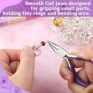 Alicates de punta de cadena de 3 pulgadas de acero inoxidable al por mayor, alicates de bolsillo en miniatura para la fabricación de joyas, precios de fábrica - Product Image 2