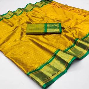 ส่าหรีผ้าไหมแท้ลายพิมพ์ดิจิตอลที่งดงามและสีสันสดใสน้ำหนักเบาและเหมาะสำหรับฤดูร้อนสวมใส่ส่าหรีเจ้าสาว - Product Image 1