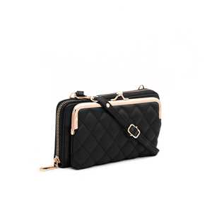 Mini portefeuille noir décontracté pour femmes P70756 Mini sac élégant - Product Image 2