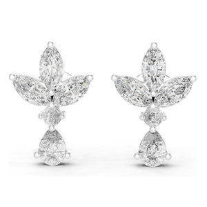 Boucles d'oreilles en diamants de laboratoire 1,346 CT, diamants CVD VVS-VS-EF, or 18 carats, 14 carats, 10 carats et argent 925, or rose, or jaune, or blanc - Product Image 3