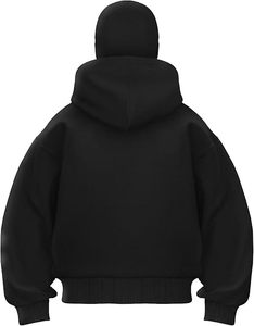 Sweat à capuche homme cagoule hiver sweat à capuche double couche avec fermeture éclair, sweat à capuche hip-hop doublé polaire - Product Image 4