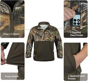 Sudadera con Capucha Impermeable de Camuflaje Verde Clásico, Estampada por Sublimación, Unisex, de Alta Calidad, para Actividades al Aire Libre - Product Image 3