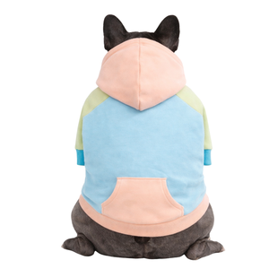 Jelly Bean Colorblock Dog Hoodie Soft Fleece Pet <b>Sweatshirt</b> With Hood Cozy Warm Pullover Winter Wear For Small Medium Dog Indoor - Product Image 2