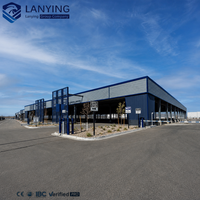 Hub de transbordement logistique haute capacité, structure en acier à baie ouverte pour centre de services de remorques de location, certifié IBC