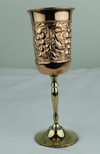 Wholesale Handmade Royal Brass Hand Engraved <b>Wine</b> <b>Goblet</b> Glass For Restaurant Hotel Wedding - Product Image 6