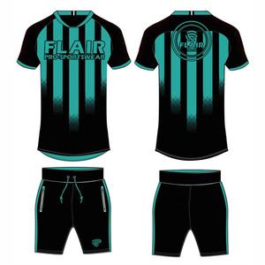La mejor calidad, diseño personalizado, transpirable, cómodo, conjuntos de uniformes de camiseta de fútbol, servicio OEM para jóvenes, jugadores masculinos, corte automatizado - Product Image 3