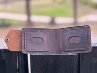 Portefeuille pliable en cuir véritable de qualité supérieure, court, avec blocage RFID, fermeture ouverte, élégant, porte-cartes pour homme, personnalisable