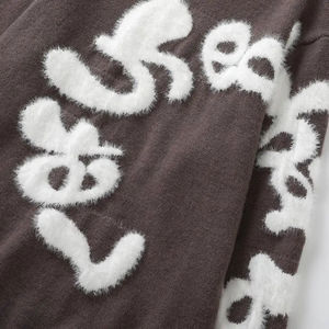 สเวตเตอร์ถักแบบลำลองของผู้ชายสเวตเตอร์แบบสวมหัวคอกลมแขนยาวผ้าวูลเข้ารูปให้ความอบอุ่น - Product Image 4